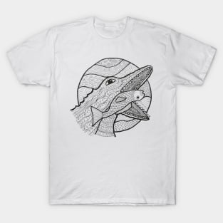 Crocodile with fish T-Shirt